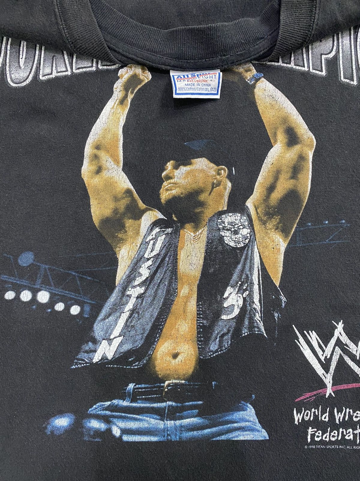 Rap Tees × WWE × WWF Vintage 98 Stone Cold Steve Austin Hell Yeah World Champions Size US XL / EU 56 / 4 - 4 Thumbnail