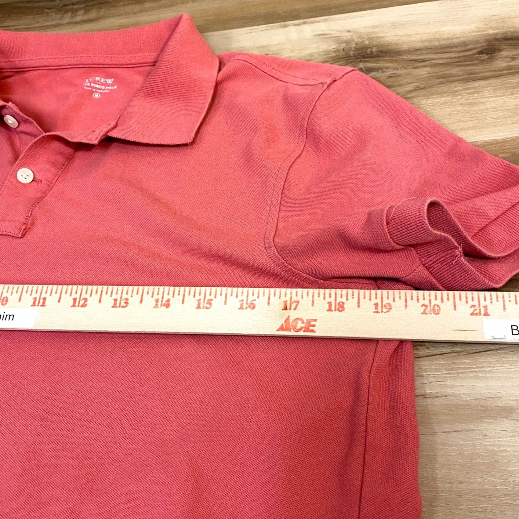 J.Crew J.Crew Polo Shirt Mens Pink Coral Short Sleeve Cotton Blend Flex Pique Shirt M Regular Chest 41 in Button Collar Knit Classic Size US M / EU 48-50 / 2 - 5 Thumbnail