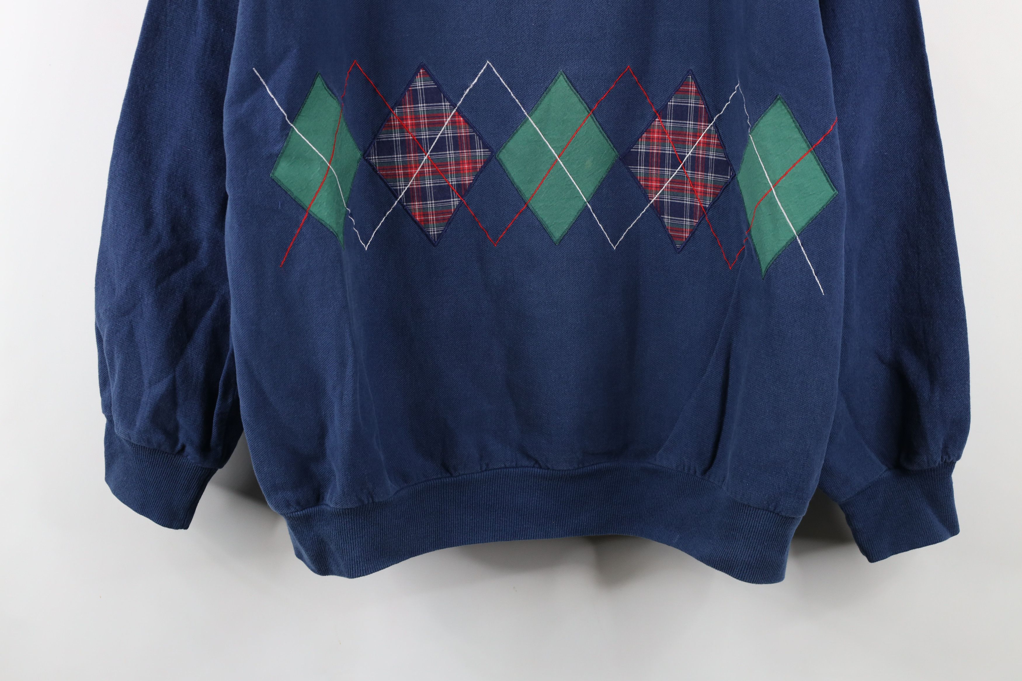 Vintage Vintage 90s Streetwear Diamond Crewneck Sweatshirt USA Size US L / EU 52-54 / 3 - 3 Thumbnail