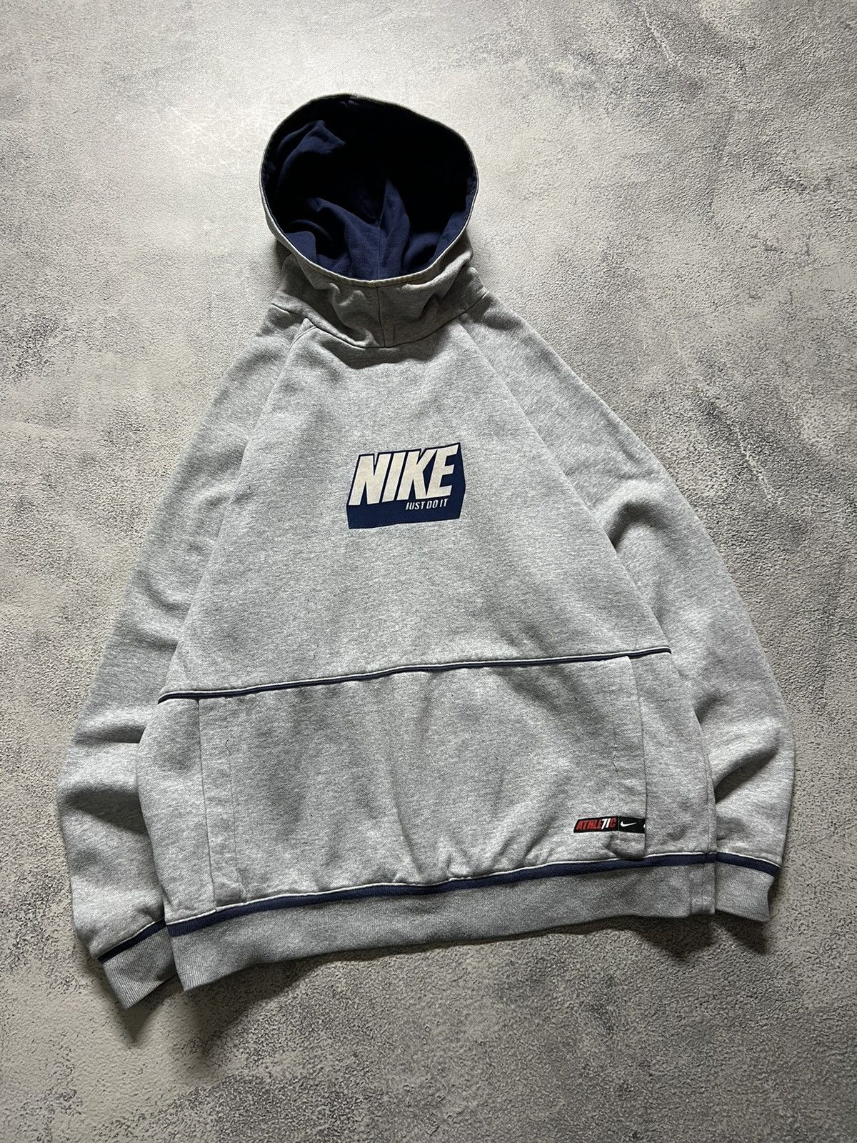Nike × Vintage Vintage Y2k Nike 🩶 Just Do It Velour Big Logo Hoodie 00’s Size US S / EU 44-46 / 1 - 3 Thumbnail