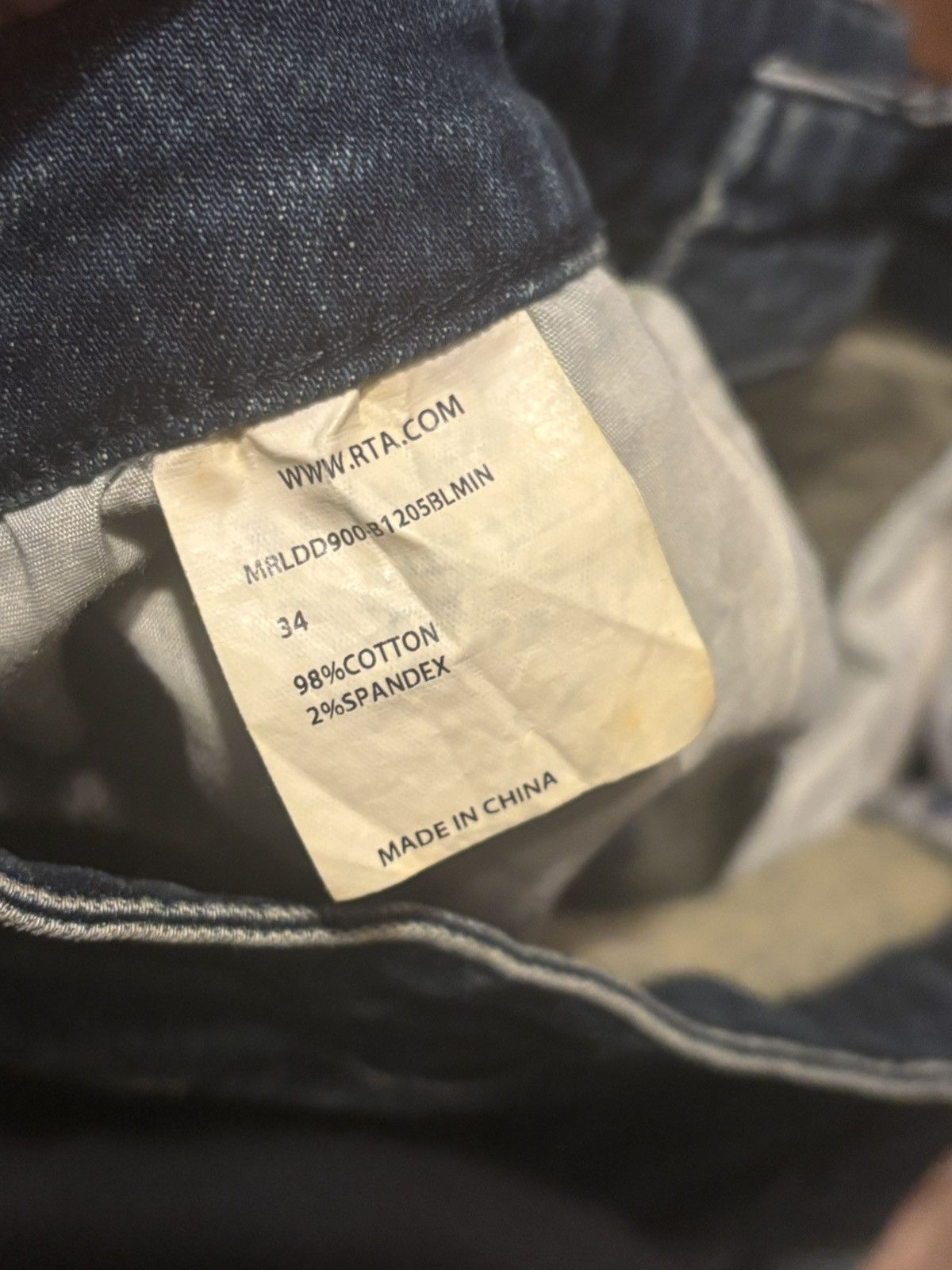 Rta Dark Blue RTA Jeans Size US 34 / EU 50 - 4 Thumbnail