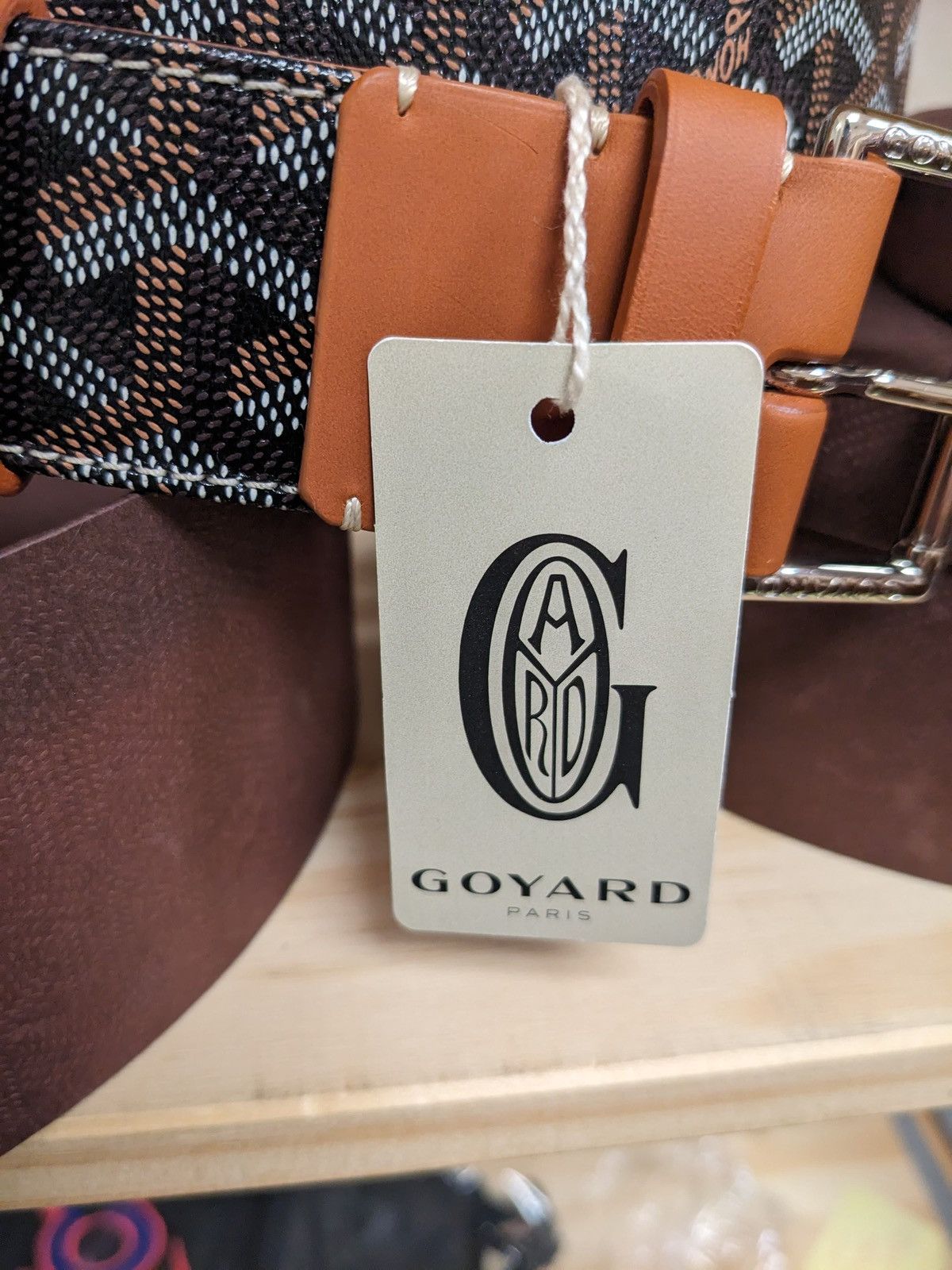 Goyard MAISON GOYARD FLORIDA BELT BLACK TAN Size 90/36 Size ONE SIZE - 9 Thumbnail