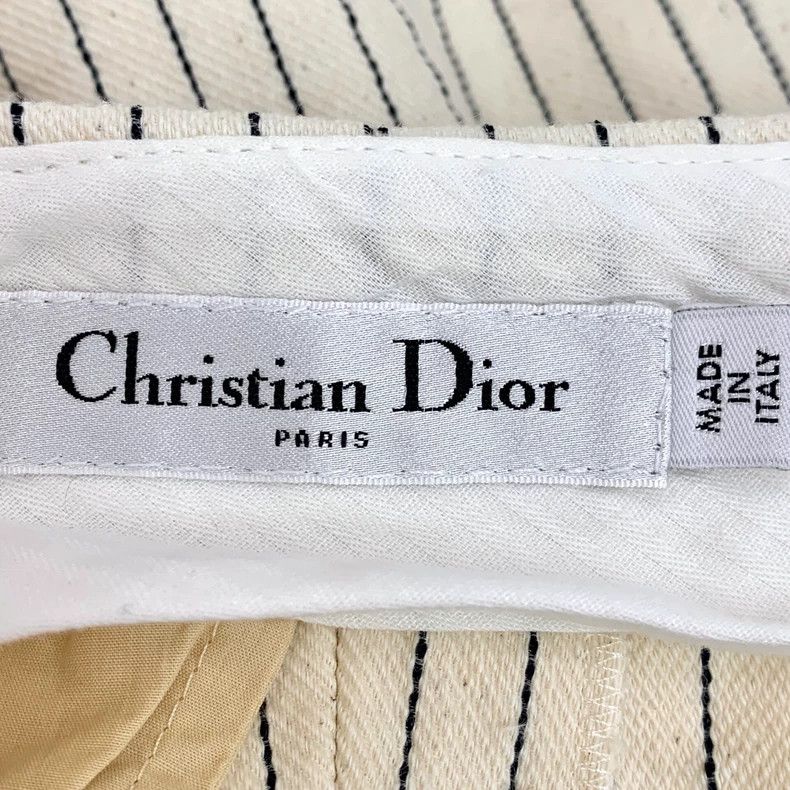 Dior Dior Beige CD button decoration cotton striped casual shor Size 42" / US 20 - 5 Thumbnail