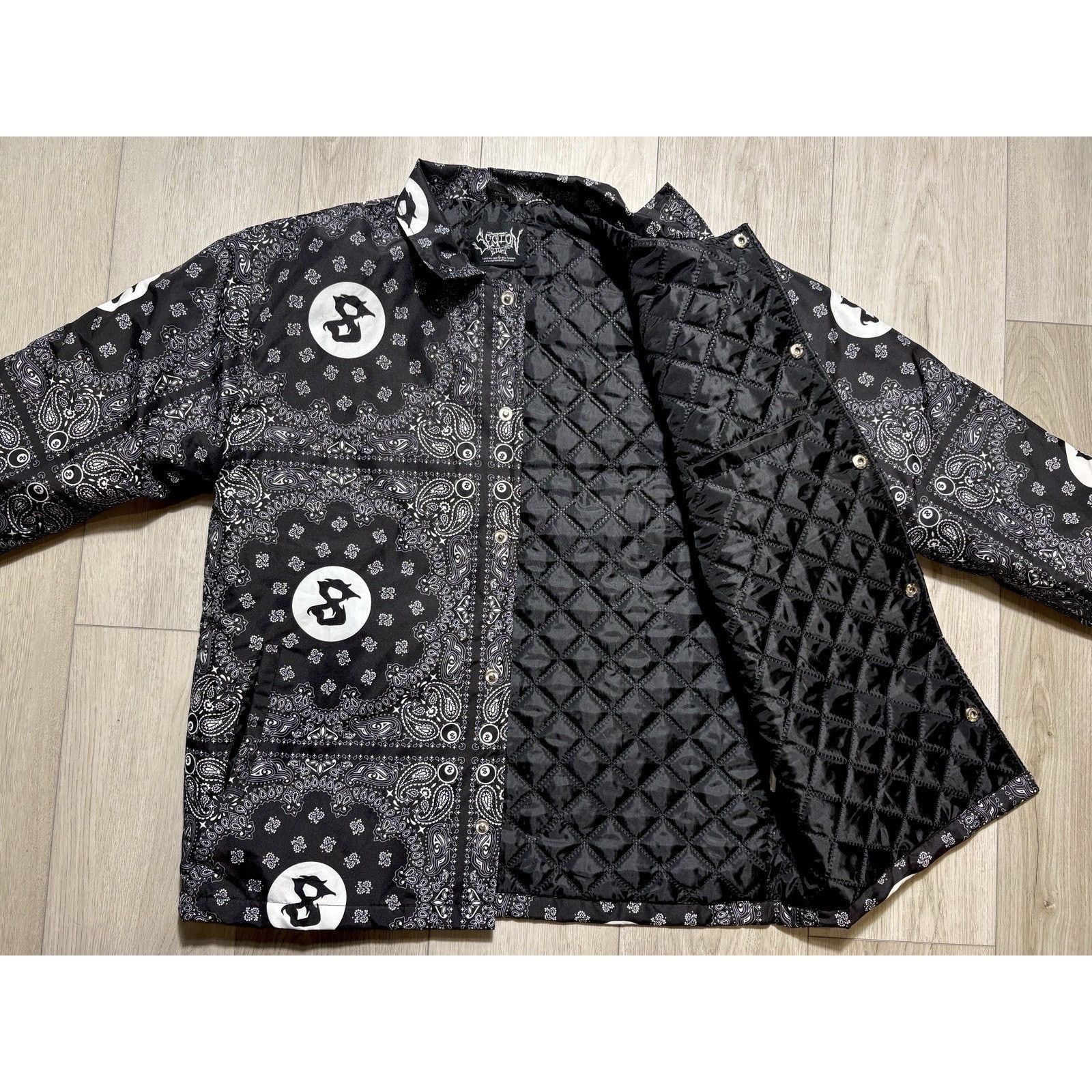 Section 8 Section Eight Y2K Paisley Bandana Streetwear Jacket Large Size US L / EU 52-54 / 3 - 3 Thumbnail