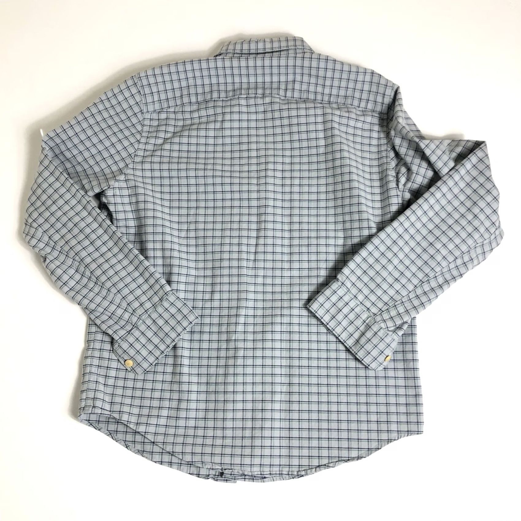 Abercrombie & Fitch Abercrombie & Fitch Slim Blue Plaid Long Sleeve Woven Shirt XL G29 Mens Button-Up Shirt Size US XL / EU 56 / 4 - 2 Thumbnail