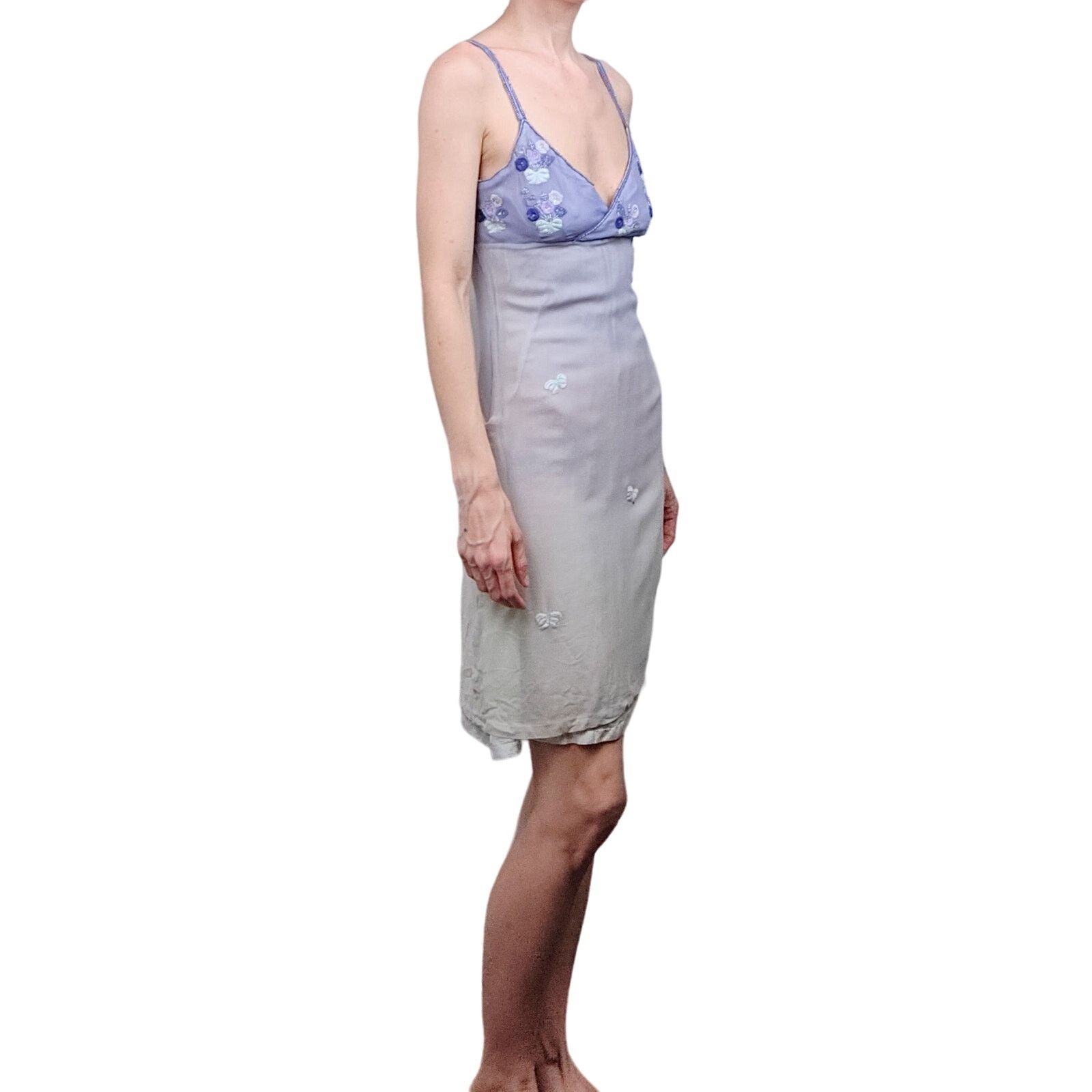 Other Vintage Y2K Anopia Collezioni Silk Ombre Dress Womens 8 Size M / US 6-8 / IT 42-44 - 2 Thumbnail