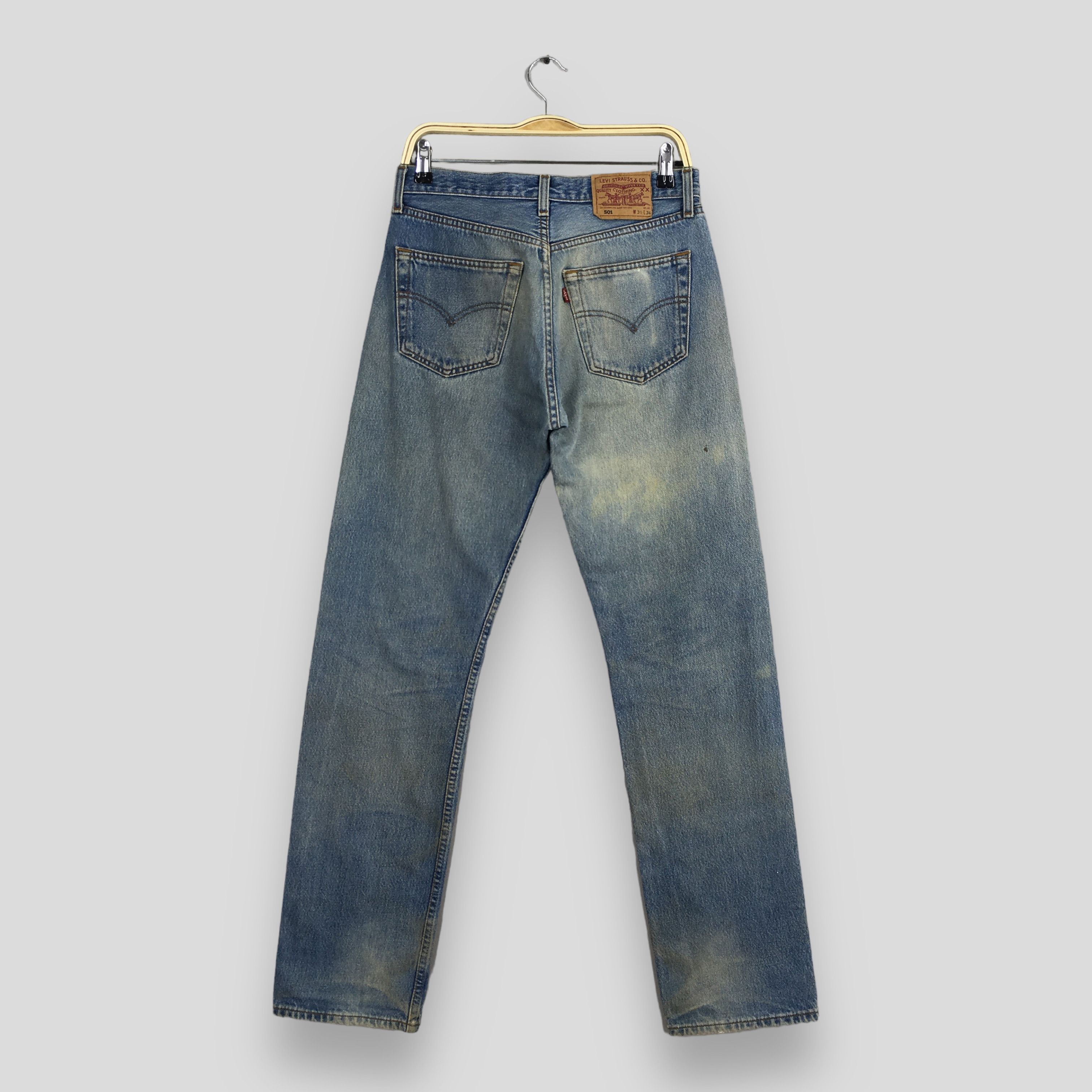 Levi's Size 29x32 Vintage 90s Levi's 501 Faded Blue Jeans S965 Size US 29 - 8 Thumbnail