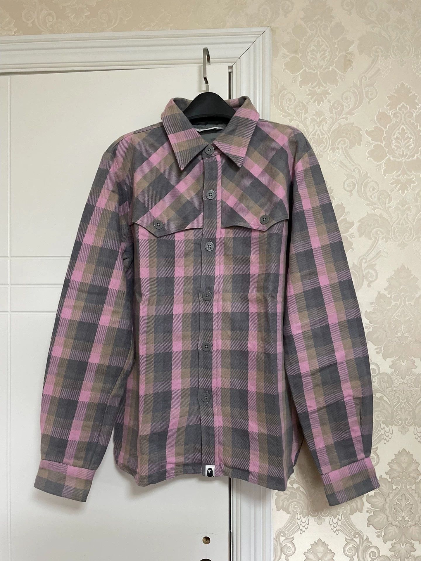 Bape BAPE Aoyama Limited Pink Kimura Check Shirt Jacket M Size US M / EU 48-50 / 2 - 1 Thumbnail