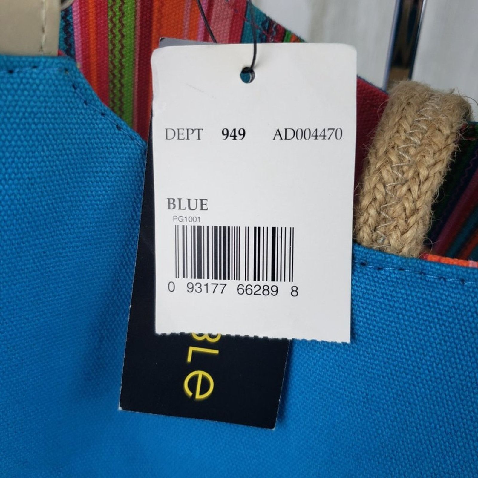 Other NWT Blue Cloth Canvas Reversible Tote Purse/Wallet Bag Size ONE SIZE - 5 Thumbnail