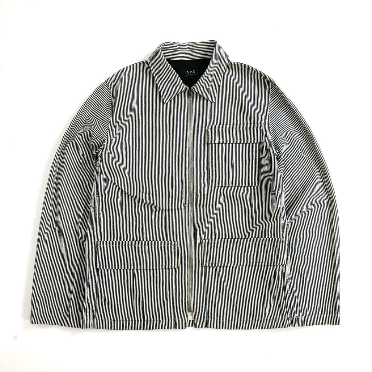 A.P.C. Vintage A.P.C Hickory Chore Jacket Denim Size US S / EU 44-46 / 1 - 1 Thumbnail