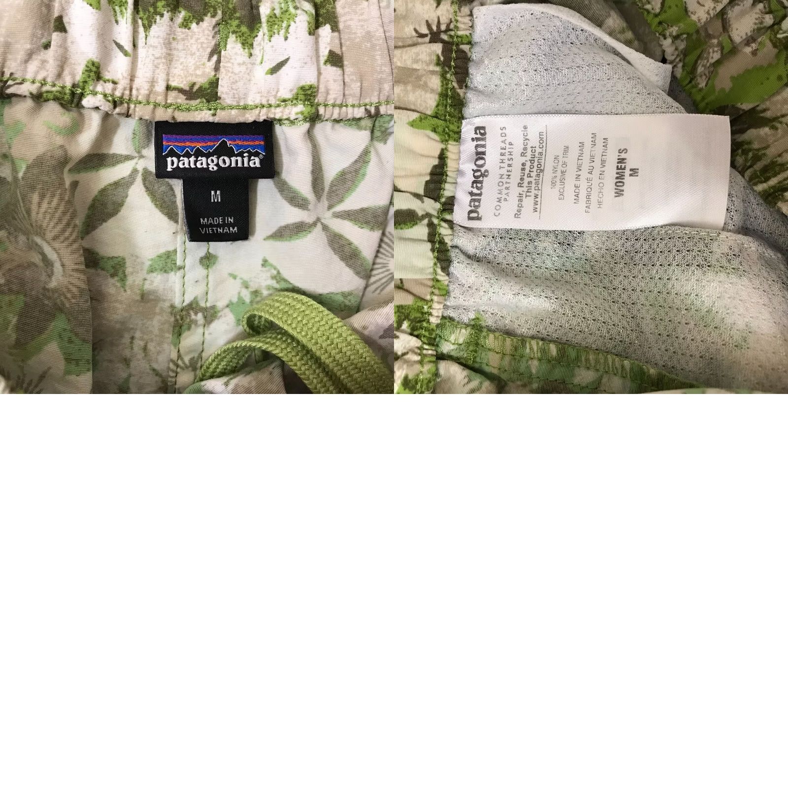 Patagonia Patagonia Womens Medium Green Floral Pull-On Shorts - Baggies Size 32" / US 10 / IT 46 - 8 Thumbnail