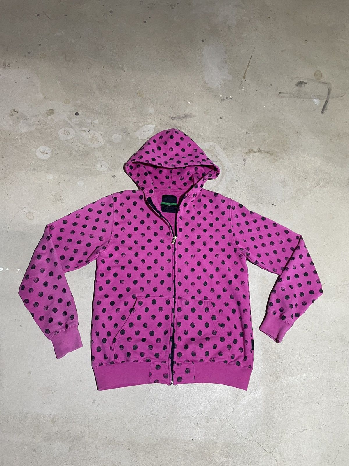 swagger bullet embroidery zip up hoodie