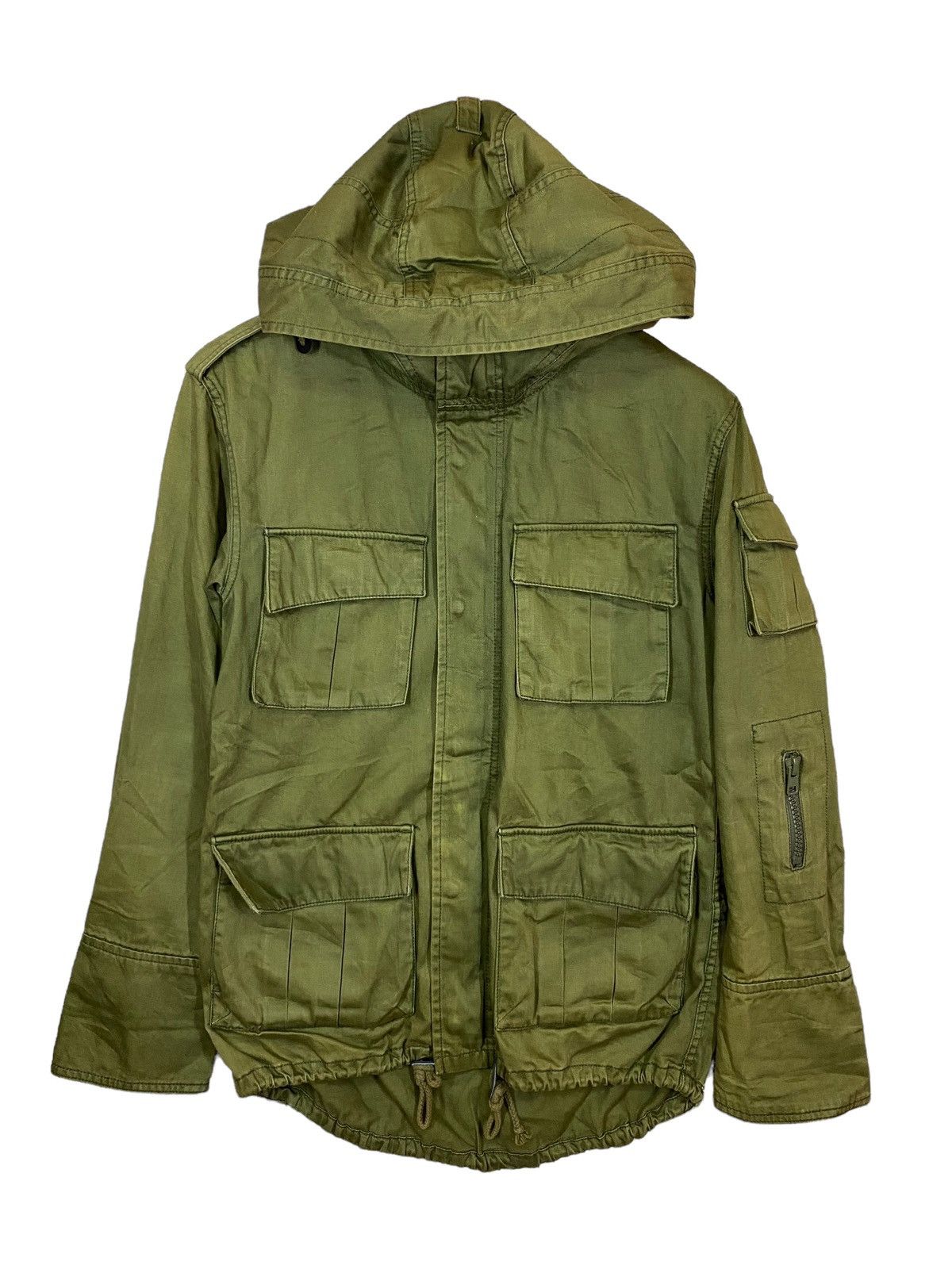 ‼️Sly parka jacket multipocket army style sun faded