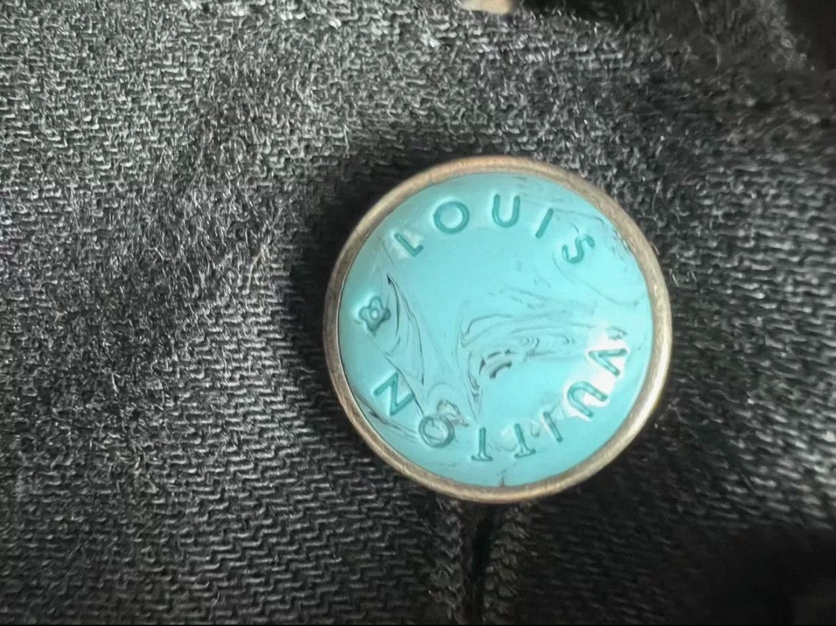 Louis Vuitton Louis Vuitton 52 Turquoise Studded Denim Jacket Black Size US L / EU 52-54 / 3 - 7 Thumbnail