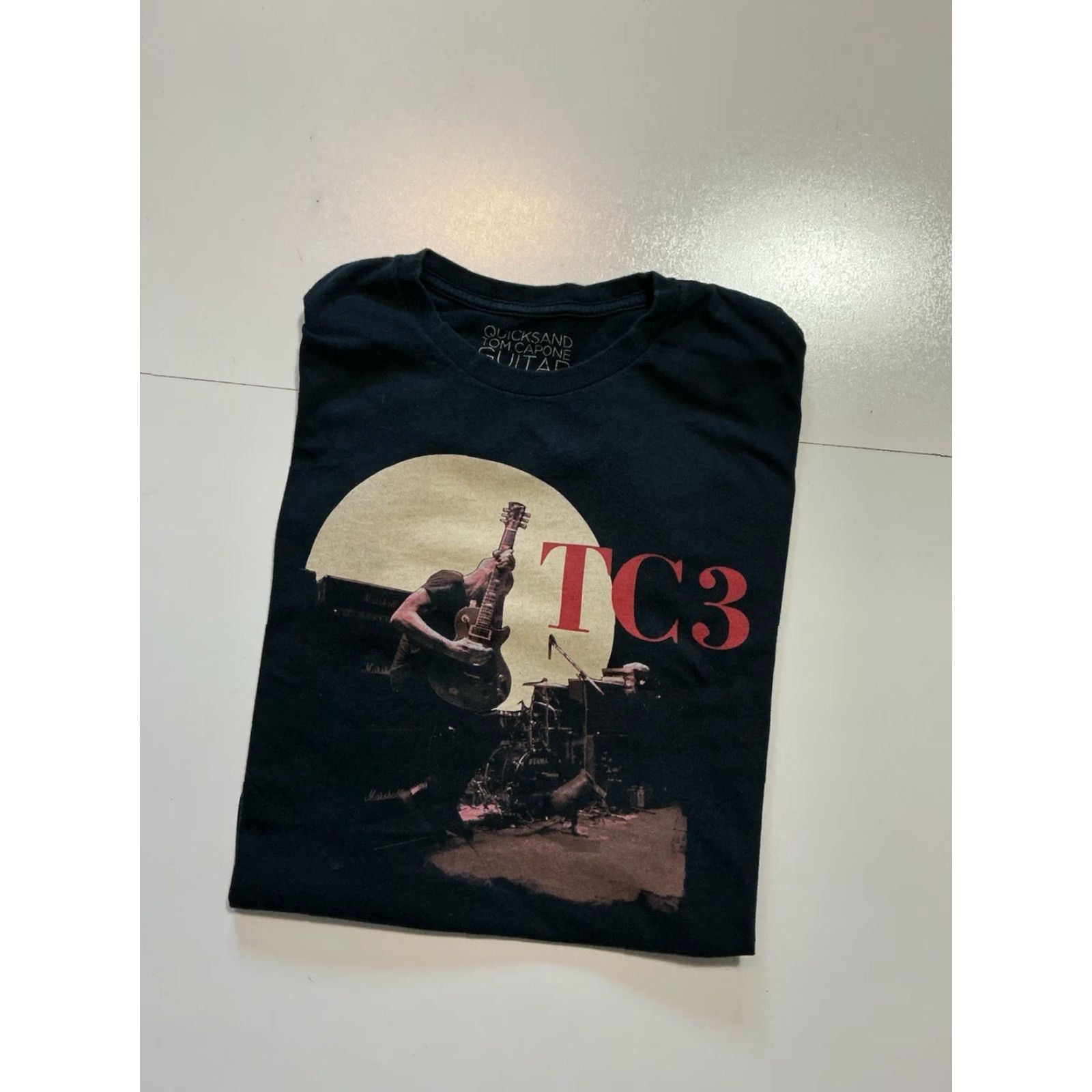 Vintage Quicksand T-Shirt Tom Capone Guitar TC3 Official Band Graphic Black LG Mens Modern Shirt Band Merch 90s Theme Size US L / EU 52-54 / 3 - 2 Thumbnail
