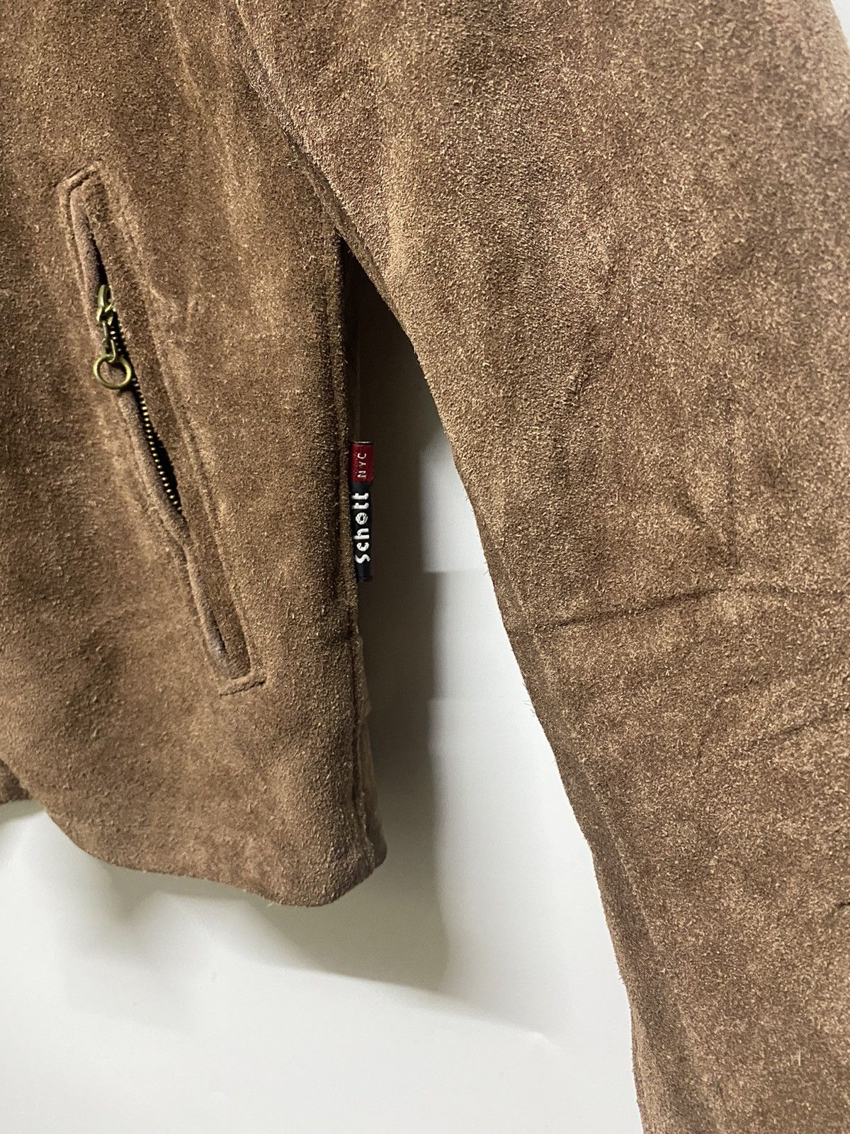 Schott Vtg Schott Leather Riders Trucker Jacket Suede Size 38 Brown Size US XL / EU 56 / 4 - 16 Thumbnail