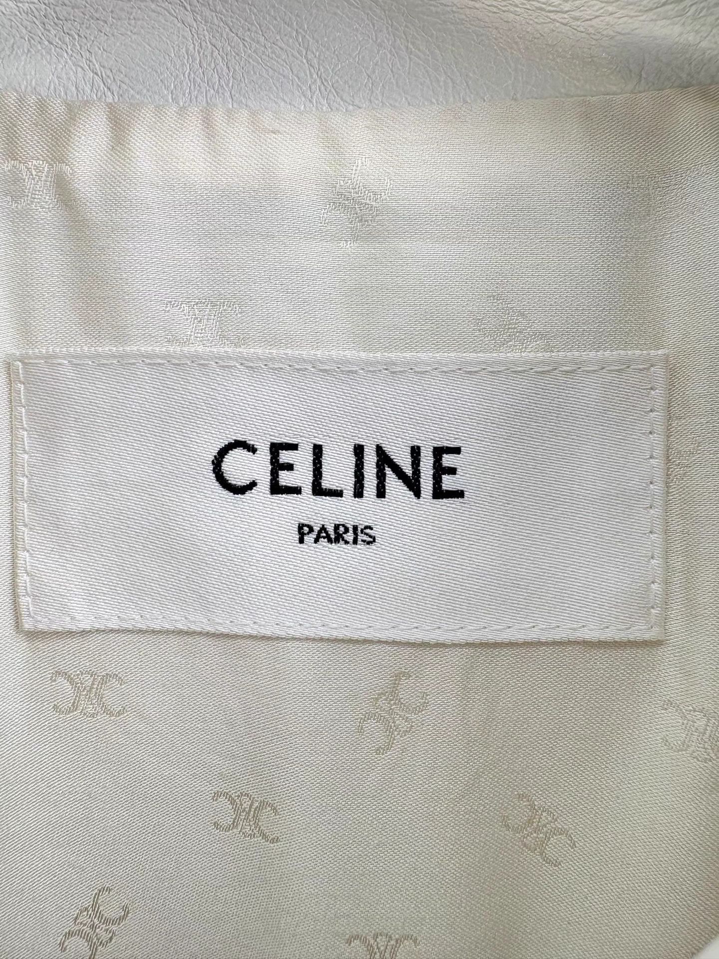 Celine CELINE Triomphe Leather Jacket Size US S / EU 44-46 / 1 - 6 Thumbnail