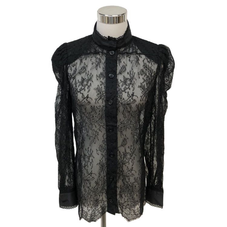 Gucci Gucci Black Lace Blouse Size 38 Size XS / US 0-2 / IT 36-38 - 1 Thumbnail