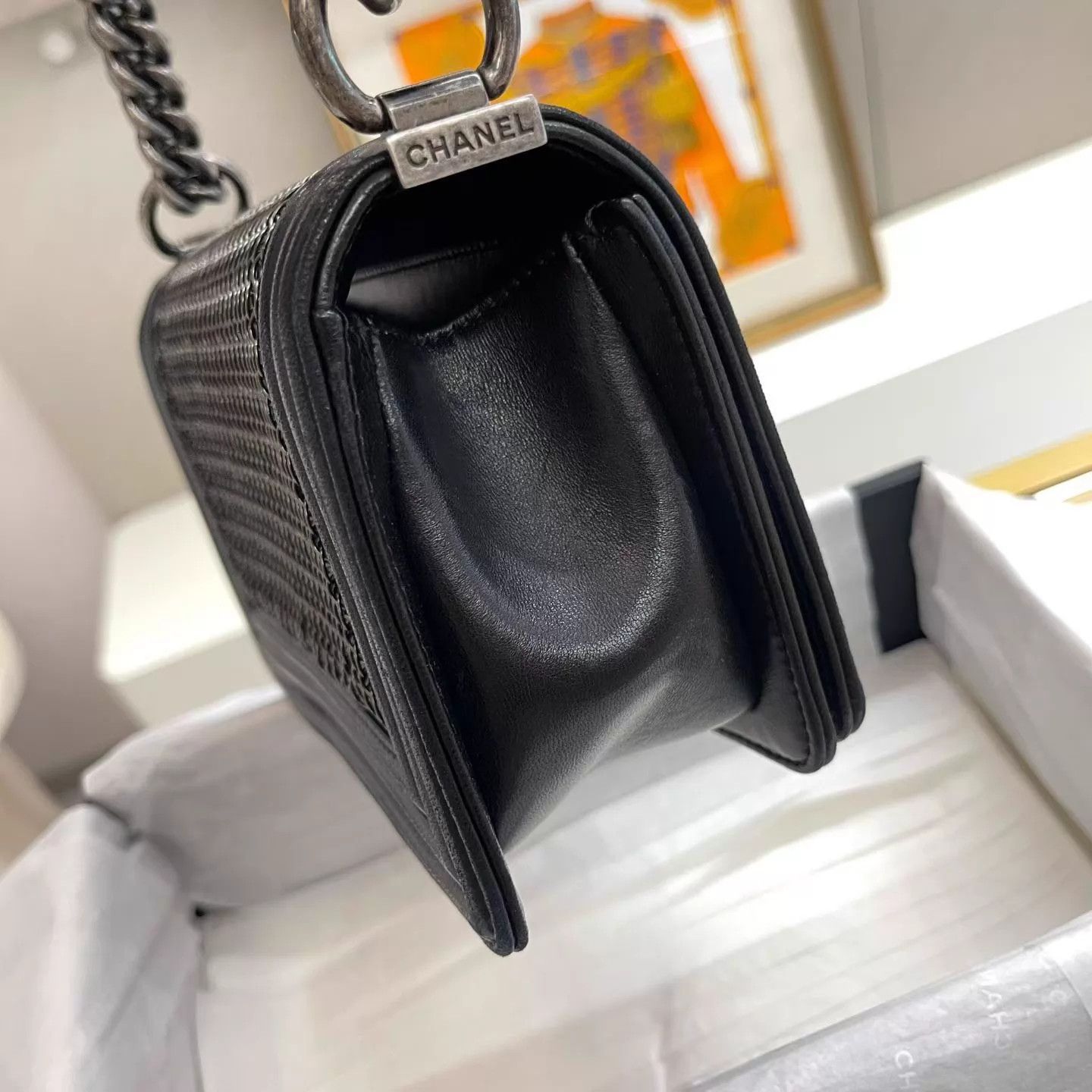 Chanel Chanel Leboy Sml Cage Ltd Black/Silver 2018 Good AB307 Size ONE SIZE - 5 Thumbnail