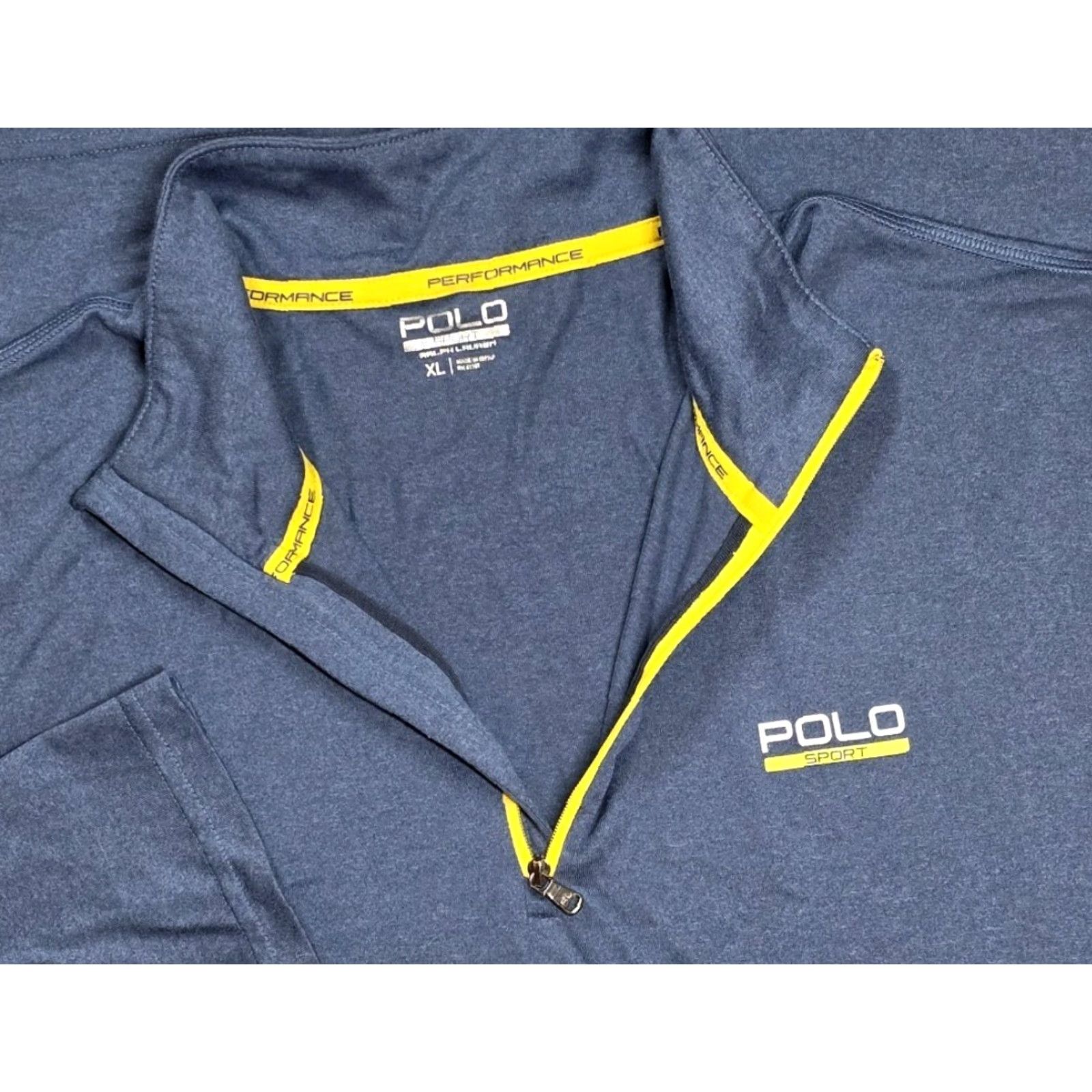 Polo Ralph Lauren Ralph Lauren Polo Sport Pullover 1/4 Zip XL Blue - Men - Mock Neck - 90s Sports Logo Embroidered Performance Activewear Shirt Size US XL / EU 56 / 4 - 2 Thumbnail