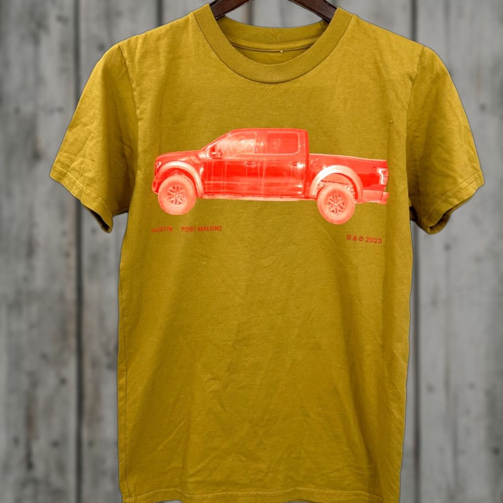 Vintage Post Malone T-Shirt Mens S Yellow 2023 Concert Truck Crew Neck Cotton Jersey Short Sleeve Shirt Mens Yellow 2023 Concert Size US S / EU 44-46 / 1 - 1 Thumbnail
