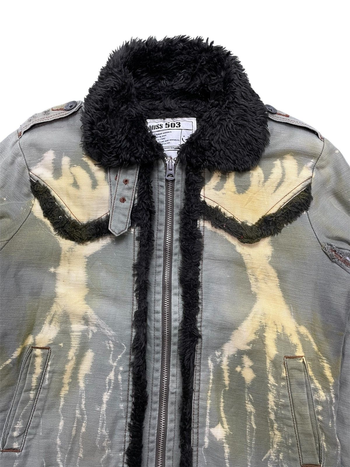 20471120 2000s MISS 503 GOA STYLE Avant-Garde FAUXFUR JACKET Size US M / EU 48-50 / 2 - 5 Thumbnail