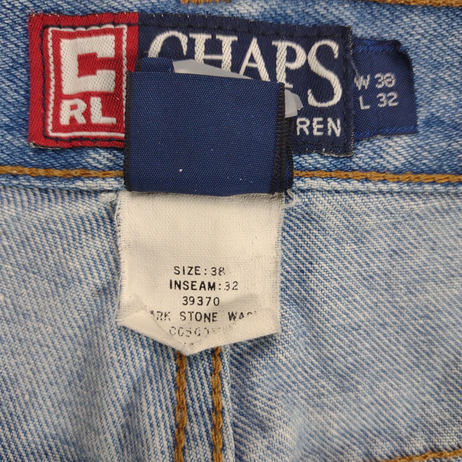 Chaps Ralph Lauren Vtg 1990s Chaps Ralph Lauren Men's 38x32 Stone Wash Jeans Size US 38 / EU 54 - 4 Thumbnail