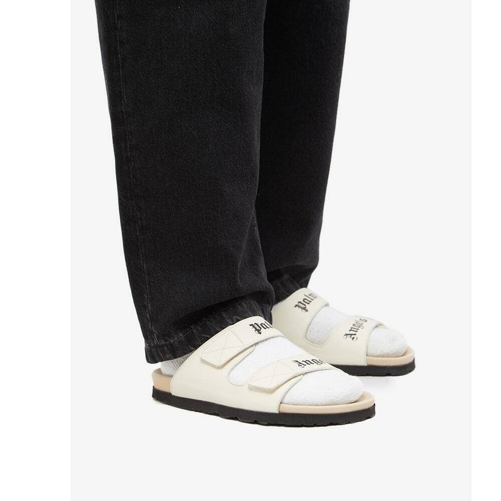 Palm Angels o1y0325 Logo Slippers in Off White/Beige Size US 8 / EU 41 - 6 Thumbnail