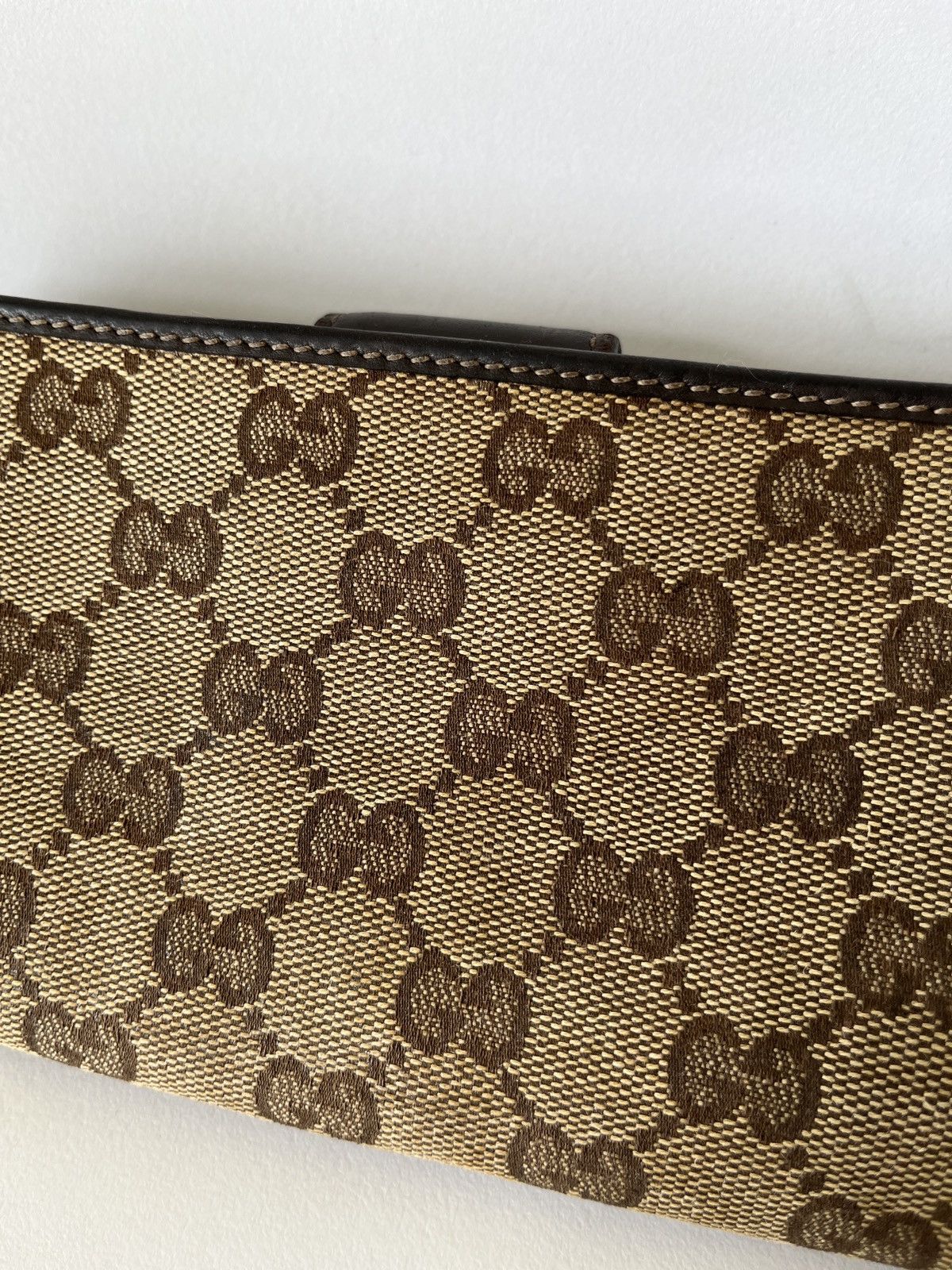 Gucci Gucci Beige GG Canvas Leather D Ring Continental Wallet Size ONE SIZE - 5 Thumbnail