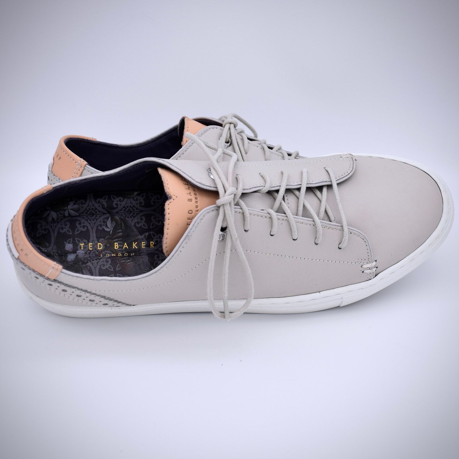 Ted Baker Ted Baker London Gray Leather Sneakers UK 7 US 8 Size US 8 / EU 41 - 1 Thumbnail