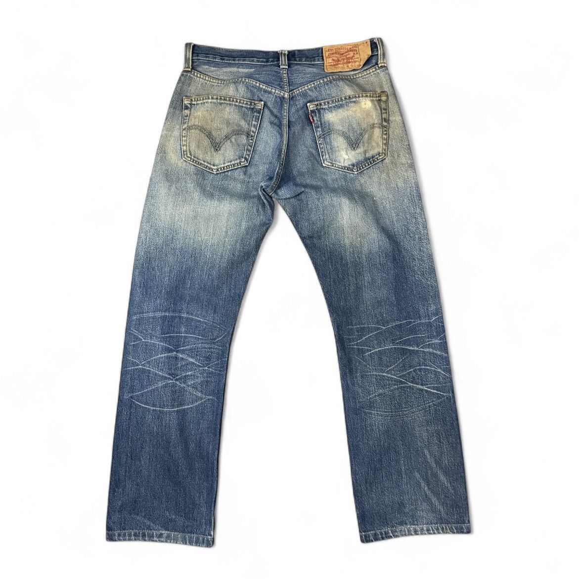 Levi's Vintage Clothing 🔥 Vintage Distressed Y2K Levis 501 Straight Denim Size US 31 - 3 Thumbnail