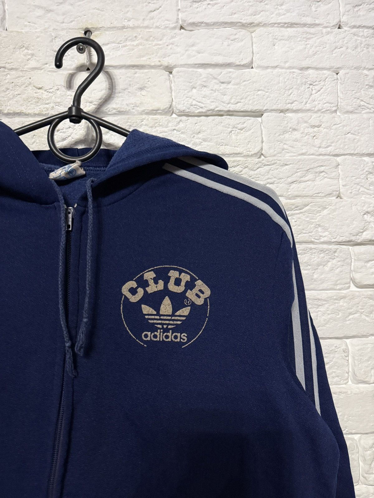 Adidas Rare Vintage 80`s Adidas Club Full Zip Hoodie France Sz S Size US S / EU 44-46 / 1 - 3 Thumbnail
