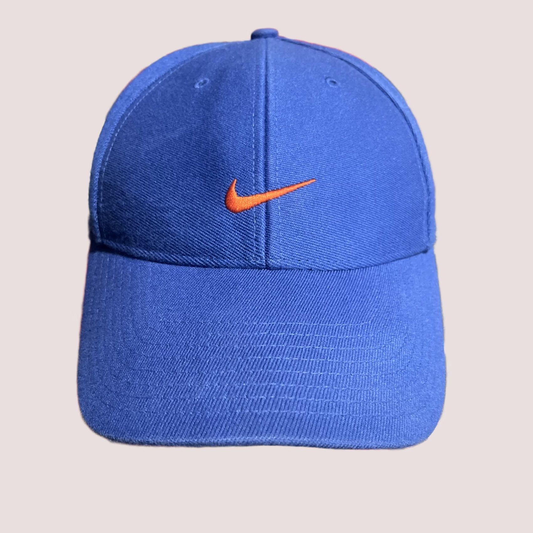 Nike VINTAGE Nike Hat Cap Mens Adjustable Blue Orange Swoosh Baseball Cap One Size Black? Size ONE SIZE - 1 Thumbnail