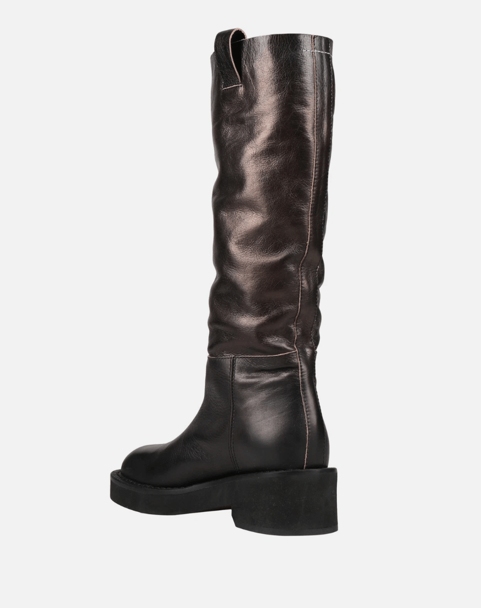 MM6 MAISON MARGIELA Leather Knee High Boots Size US 10 / IT 40 - 3 Thumbnail