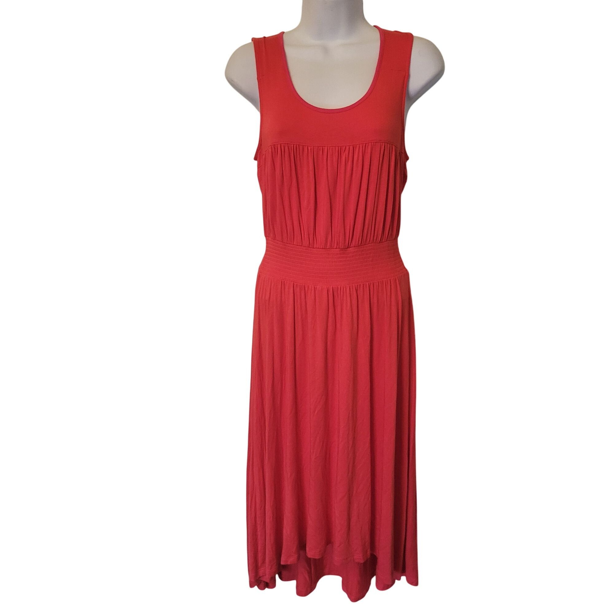 Anthropologie Anthropologie Girls From Savoy Red Sleeveless Midi Dress S Size S / US 4 / IT 40 - 1 Thumbnail