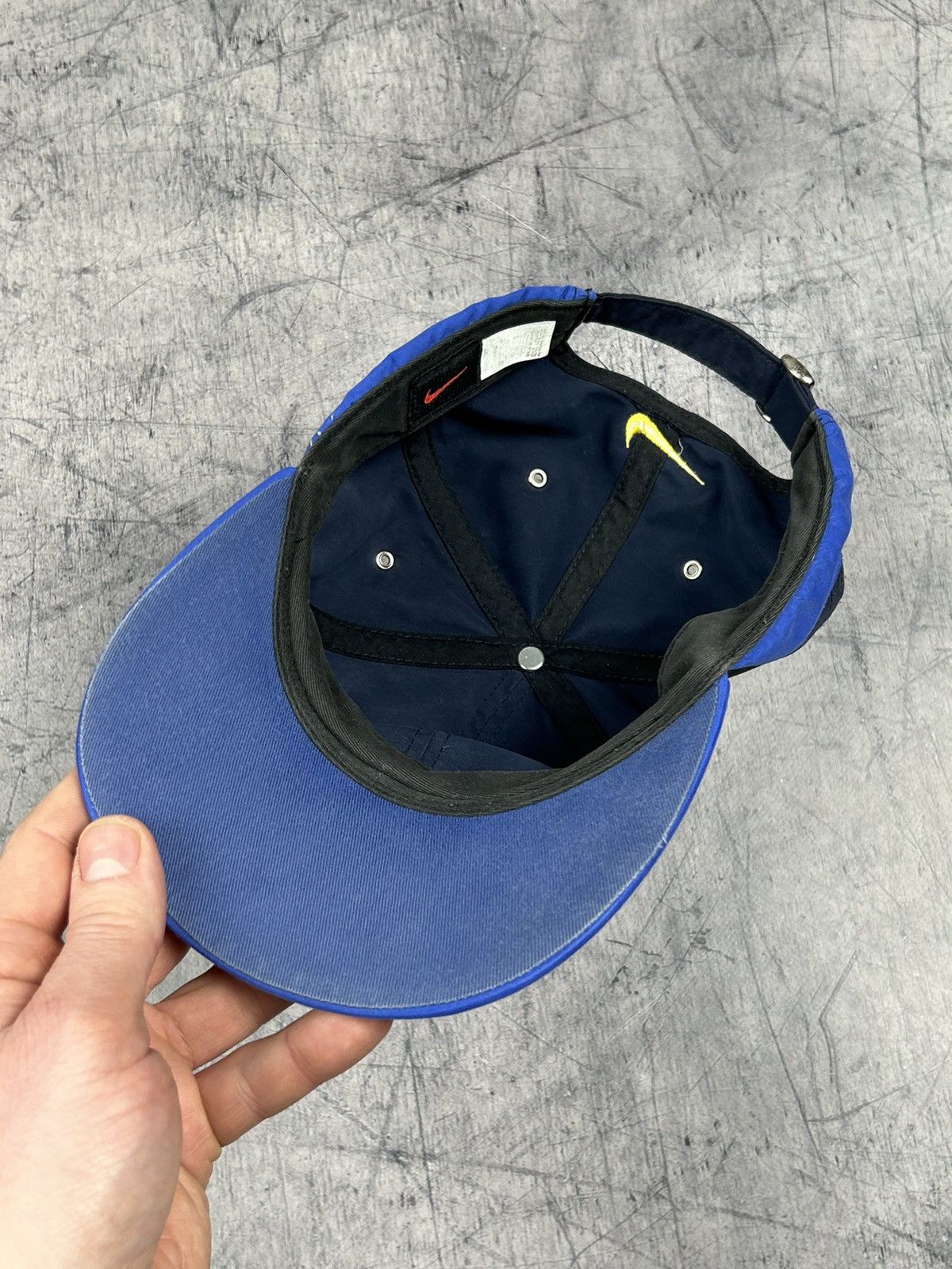 Nike × Vintage Vintage Nike Swoosh Logo Nylon Cap drill y2k alyx Size ONE SIZE - 8 Thumbnail