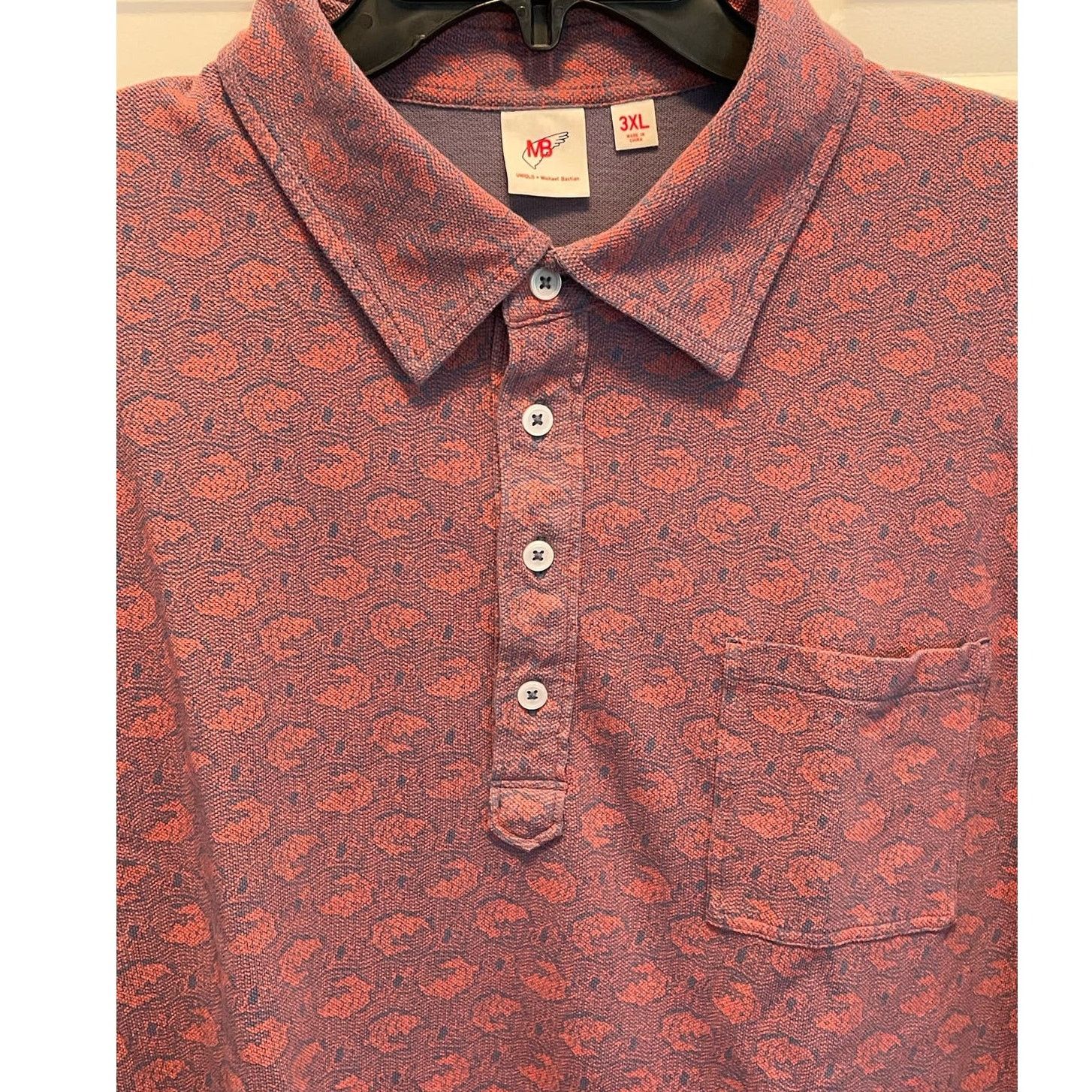 Uniqlo Uniqlo x Michael Bastian Shrimp Print Short Sleeve Shirt 3XL Size US XXL / EU 58 / 5 - 3 Thumbnail