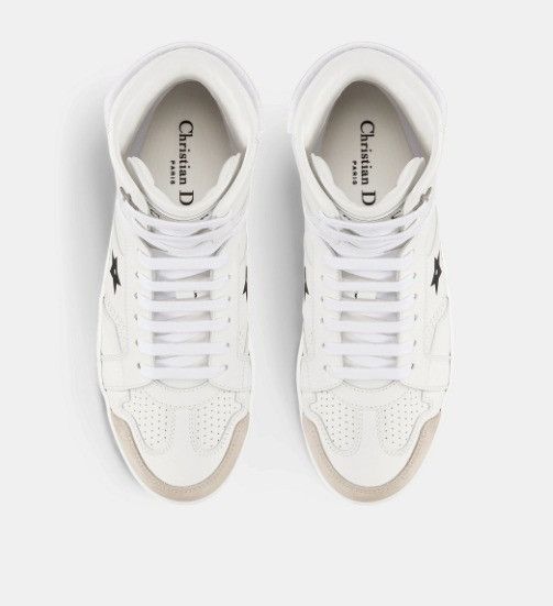 Dior o1w1db10924 Star High-Top Sneaker in White Size US 7 / IT 37 - 3 Thumbnail