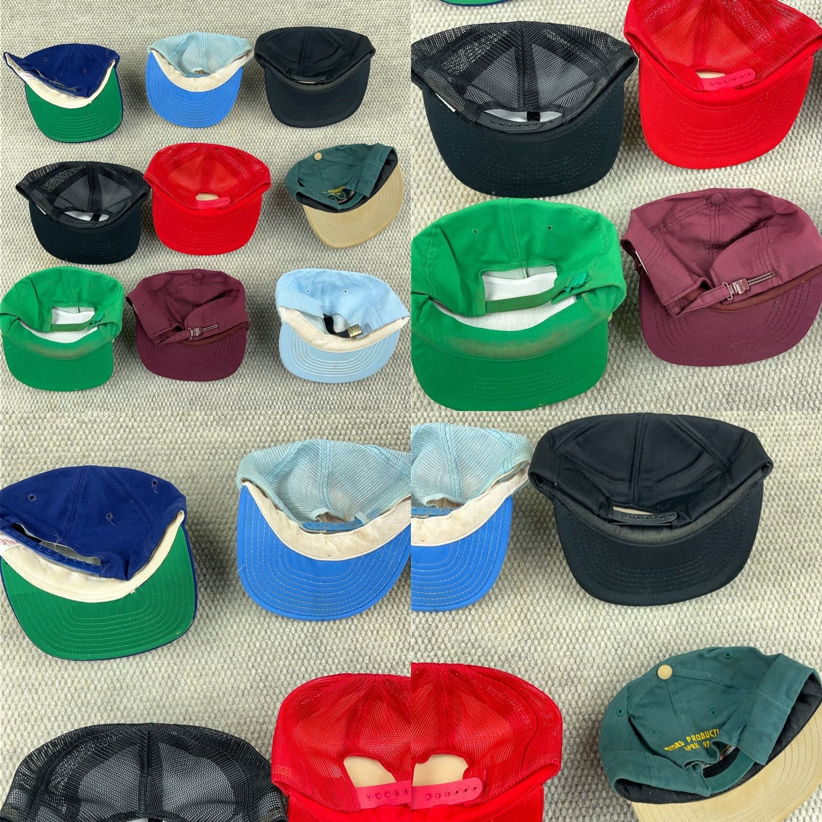 Vintage Vintage 90s Trucker Hat Lot Strap Snap Back - 80s American Advertising Size ONE SIZE - 9 Thumbnail