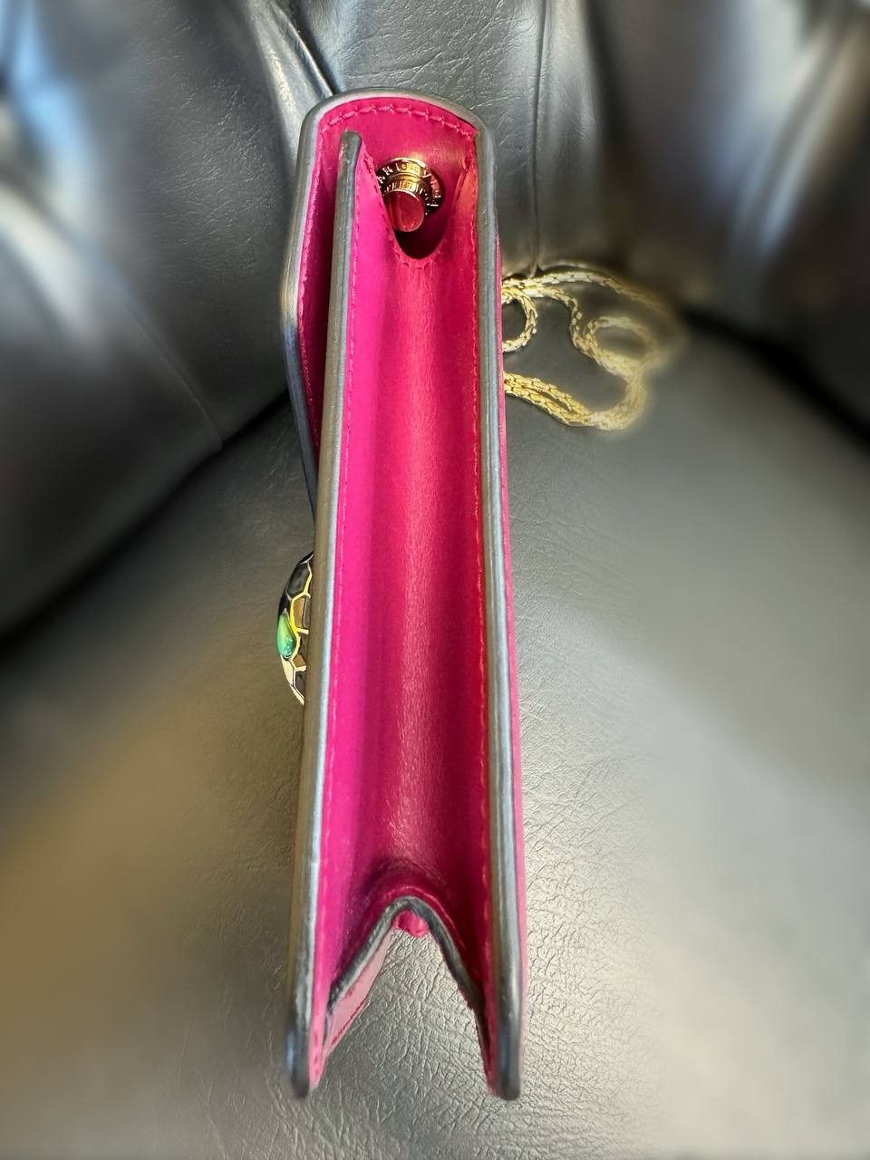 Bvlgari Serpenti Forever Square Crossbody Purple Shoulder