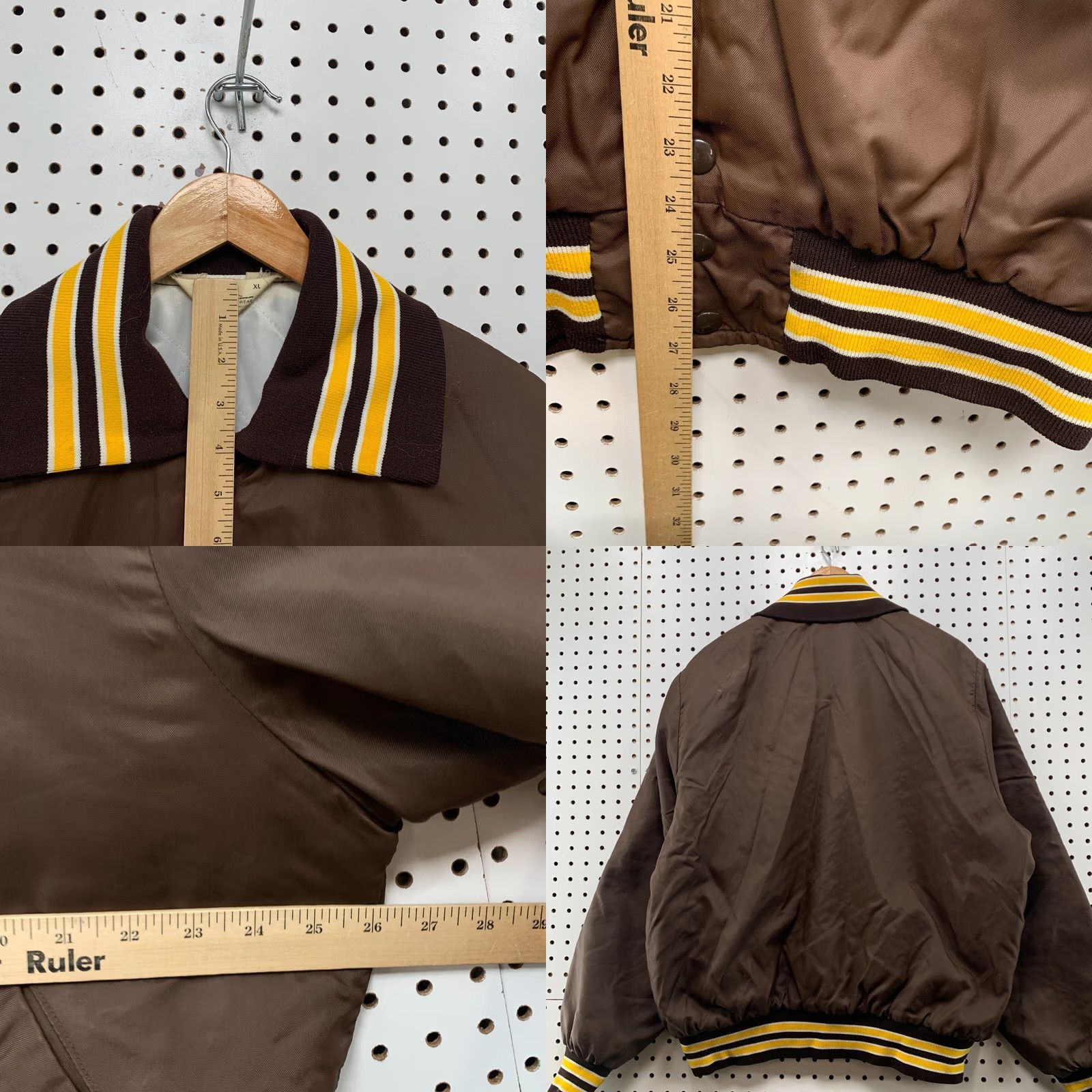 Salem Sportswear VINTAGE Gem Sportswear DADS CLUB Satin Snap Jacket Mens XL Brown USA 70s 80s Bomber Jacket Mens Size US XL / EU 56 / 4 - 9 Thumbnail