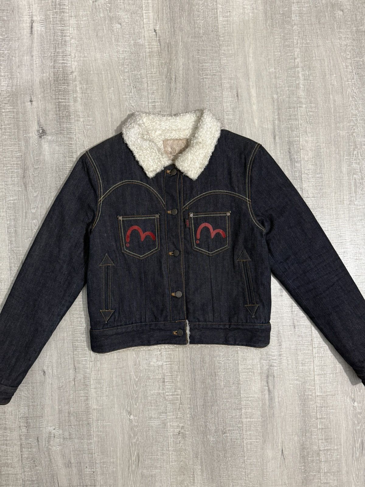 Evisu Evisu sherpa denim jacket Size L / US 10 / IT 46 - 7 Thumbnail