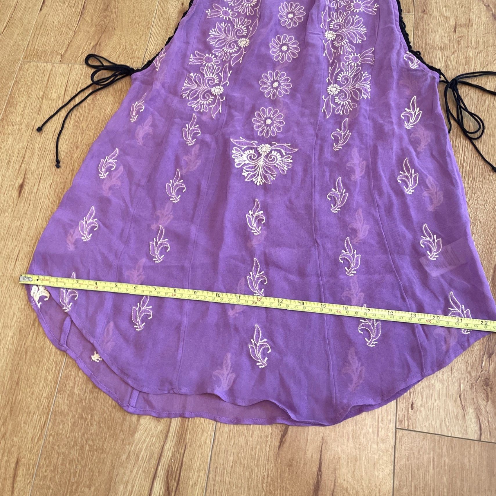 Free People Free People Tunic Women M Purple Sheer Embroidered Lilac Sunset Kisses Size M / US 6-8 / IT 42-44 - 5 Thumbnail