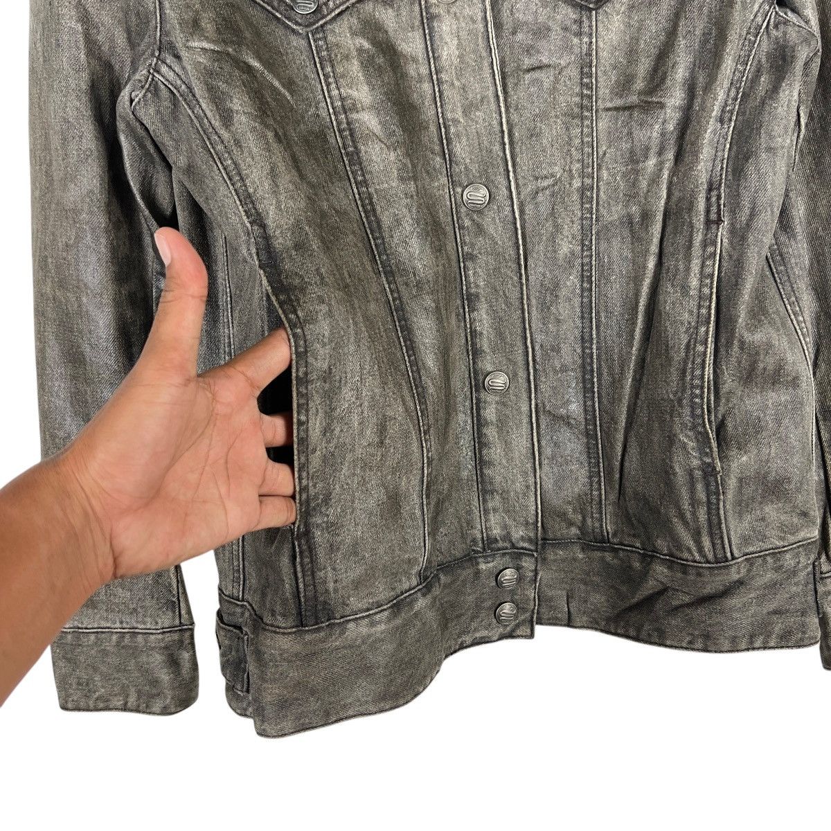 If Six Was Nine 🔥 SCHLUSSEL PAIN COATED DENIM TRUCKER JACKET Size US M / EU 48-50 / 2 - 9 Thumbnail