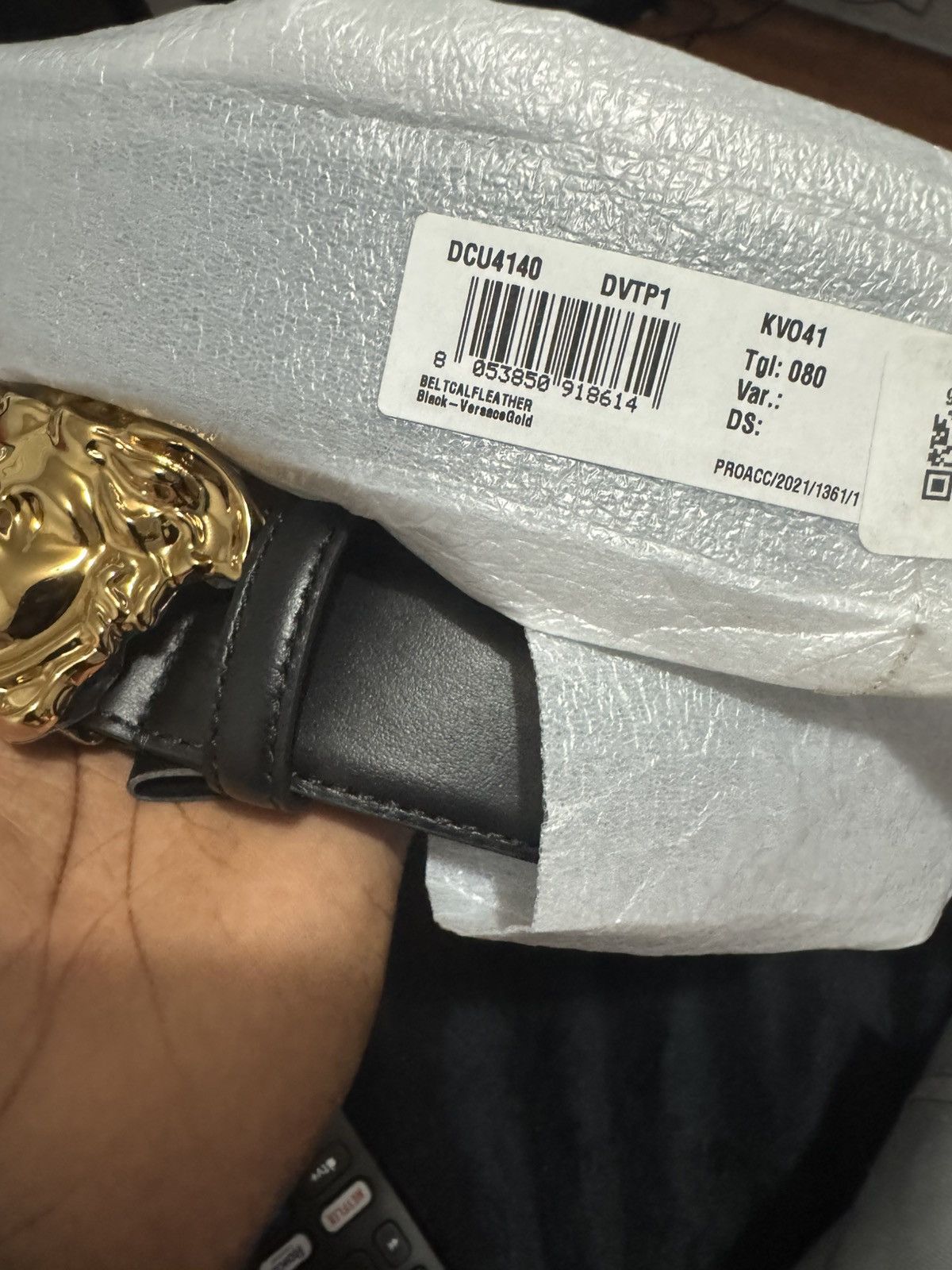 Versace Black Versace Palazzo Belt Size 32 - 1 Thumbnail