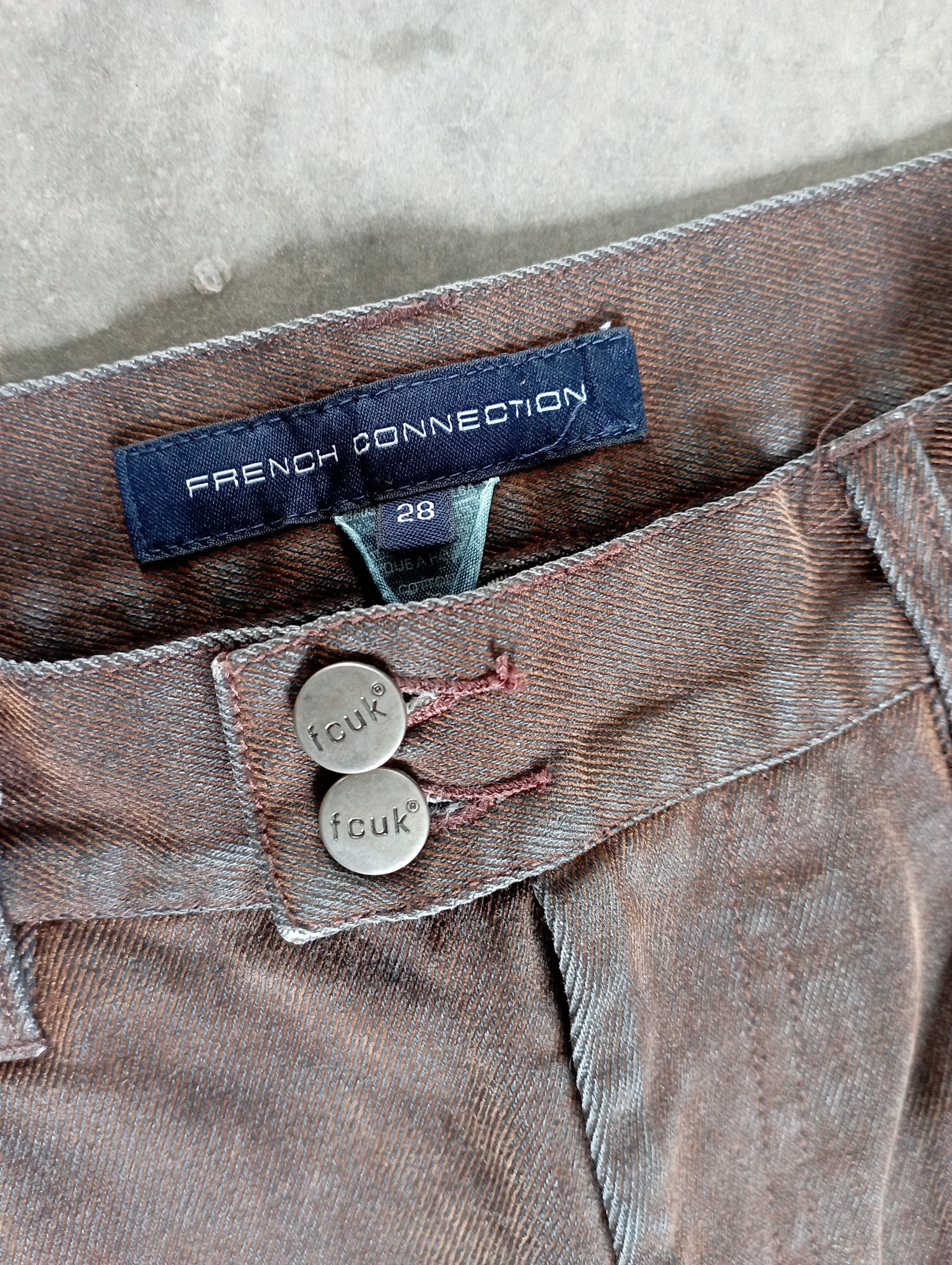 FCUK Flared Jeans FCUK Mud Rusty Grey Baggy Flare Jeans Size US 28 / EU 44 - 15 Thumbnail