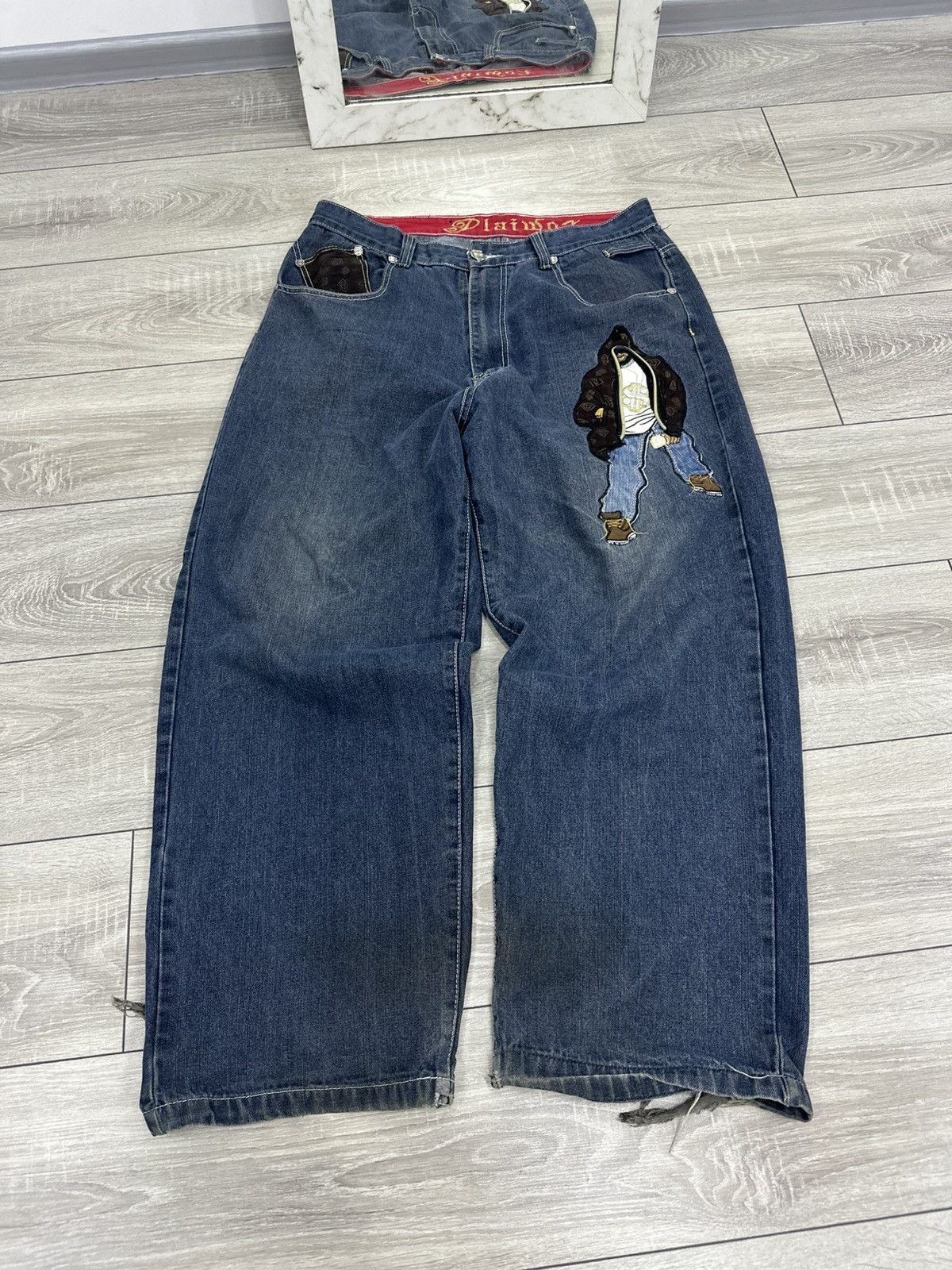 Vintage Baggy Jnco Style Wide Leg Japanese Jeans Hip Hop Rap