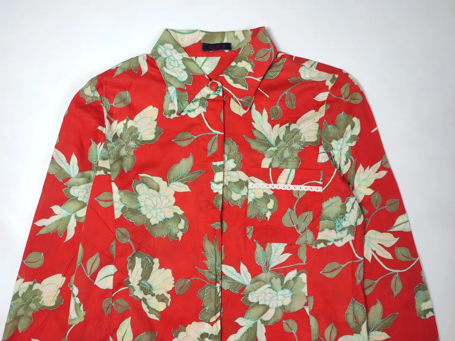 Japanese Brand × Kenzo Vintage Kenzo Paris Floral button shirt Size S / US 4 / IT 40 - 2 Thumbnail