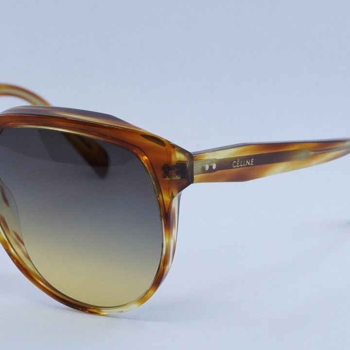 Celine Celine CL40048I 56B Women Sunglasses Havana Cat Eye Frame Size ONE SIZE - 9 Thumbnail