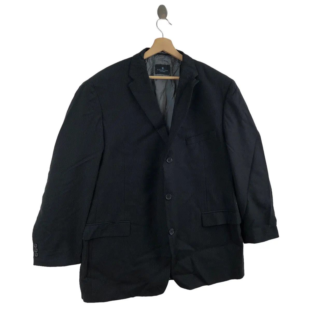 Kenneth Cole Vtg KENNETH COLE REACTION Collection Black Blazer Sport Coat Size 44R - 3 Thumbnail